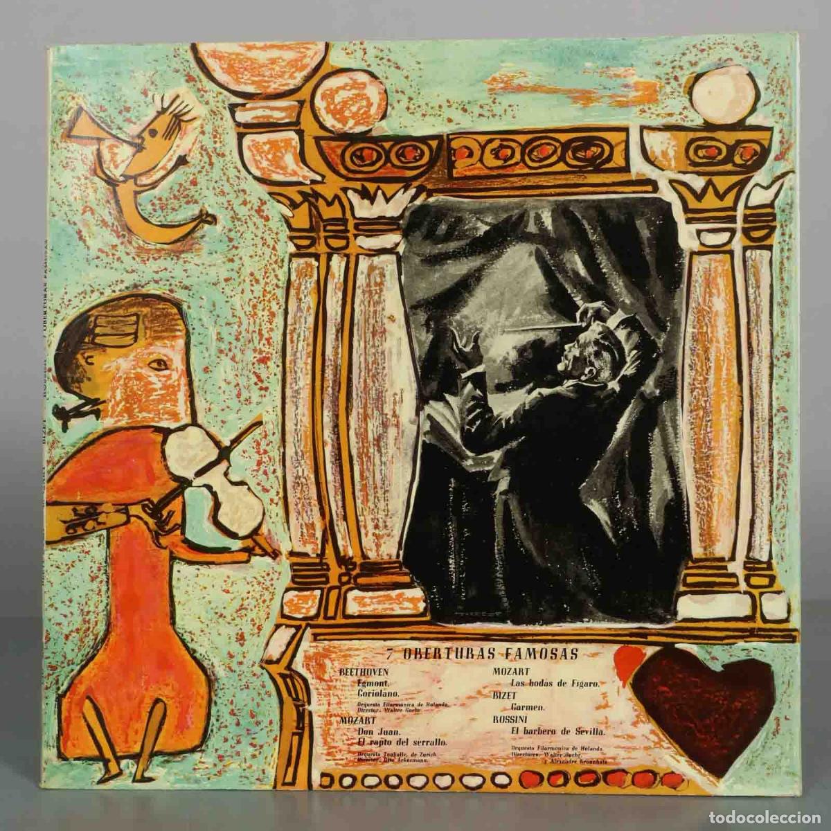 Discos de vinilo: LP. 7 Oberturas Famosas - Beethoven, Mozart, Bizet, Rossini