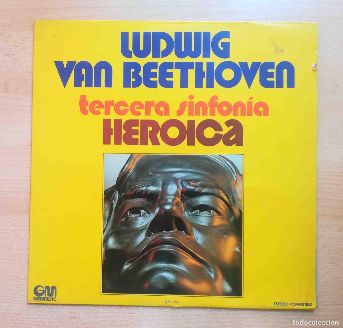 Discos de vinilo: Beethoven. Tercera Sinfon&iacute;a. Heroica. Orquesta Filarmonica de Londres. Adrian Boult. Gramusic.