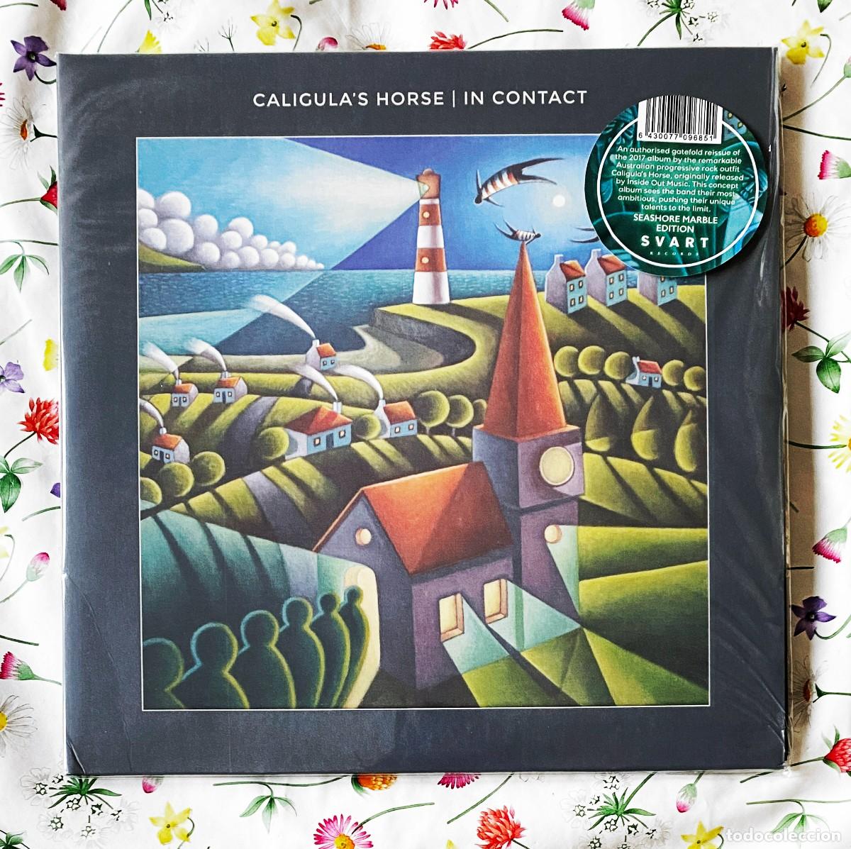 Discos de vinilo: CALIGULA'S HORSE - IN CONTACT DOBLE LP PRECINTADO VINILOS AZUL-VERDE M&Aacute;RMOL - METAL PROGRESIVO