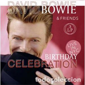 Discos de vinilo: DAVID BWIE & FRIENDS - BIRTHDAYCELEBRATION / 3 LP'S PORTADA GATEFOLD (SONIDO MESA MEZCLAS)