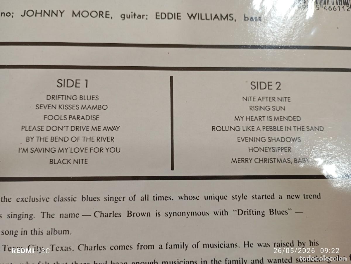 Discos de vinilo: LP - Charles Brown - Drifting Blues - Foto 3