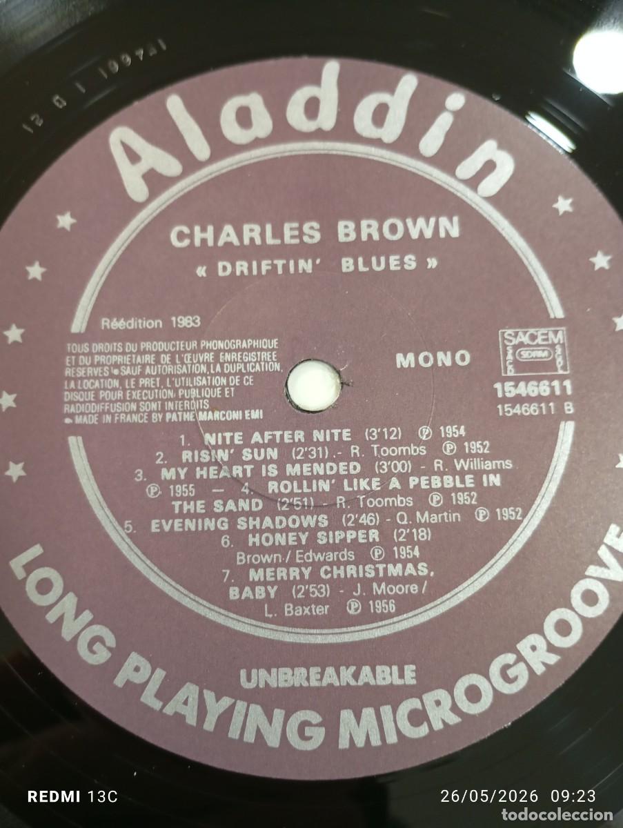 Discos de vinilo: LP - Charles Brown - Drifting Blues - Foto 4