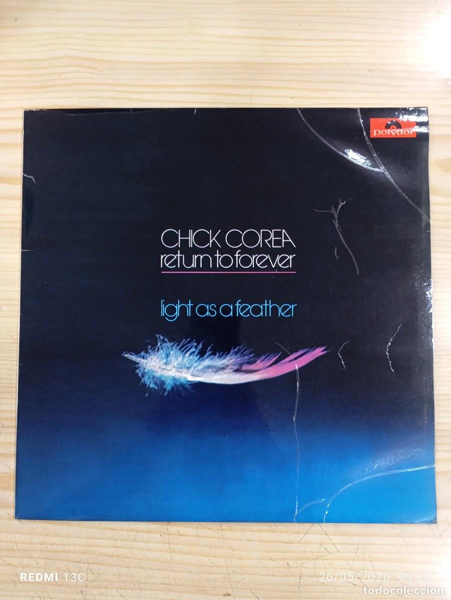 Discos de vinilo: LP - Chick Corea, Return To Forever - Light As A Feather - Edicion Espa&ntilde;ola 1980 -Con Inserto