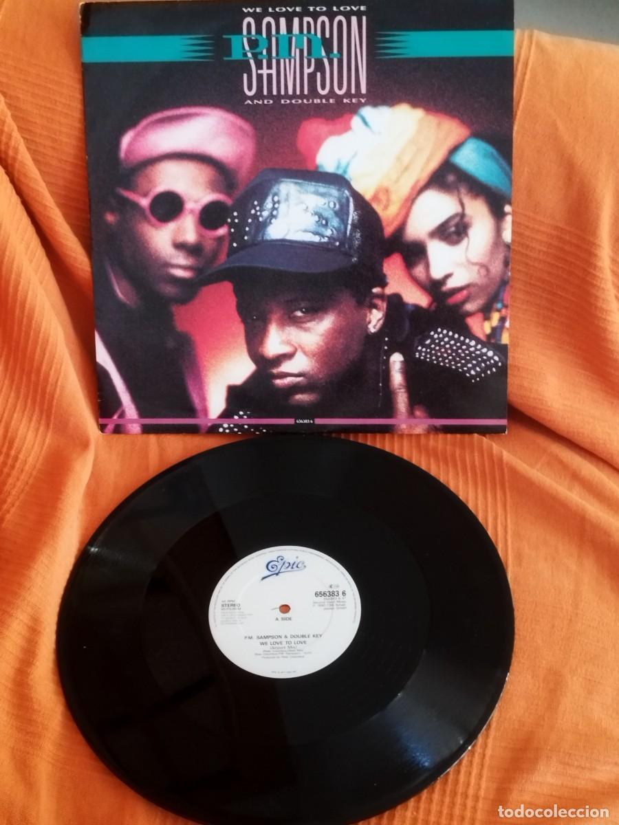 Discos de vinilo: P.M. Sampson & Double Key &ndash; We Love To Love. Maxi single 12&rdquo;.
