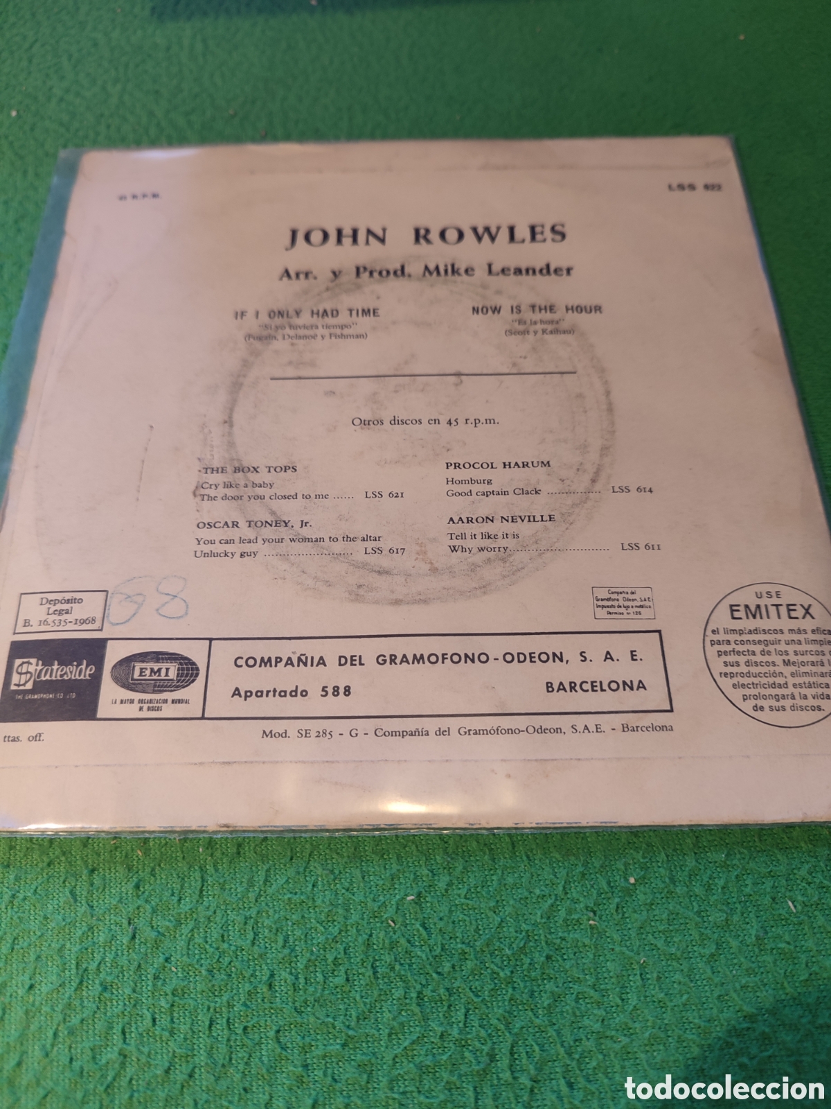 Discos de vinilo: John Rowles - If i only had time - Foto 2