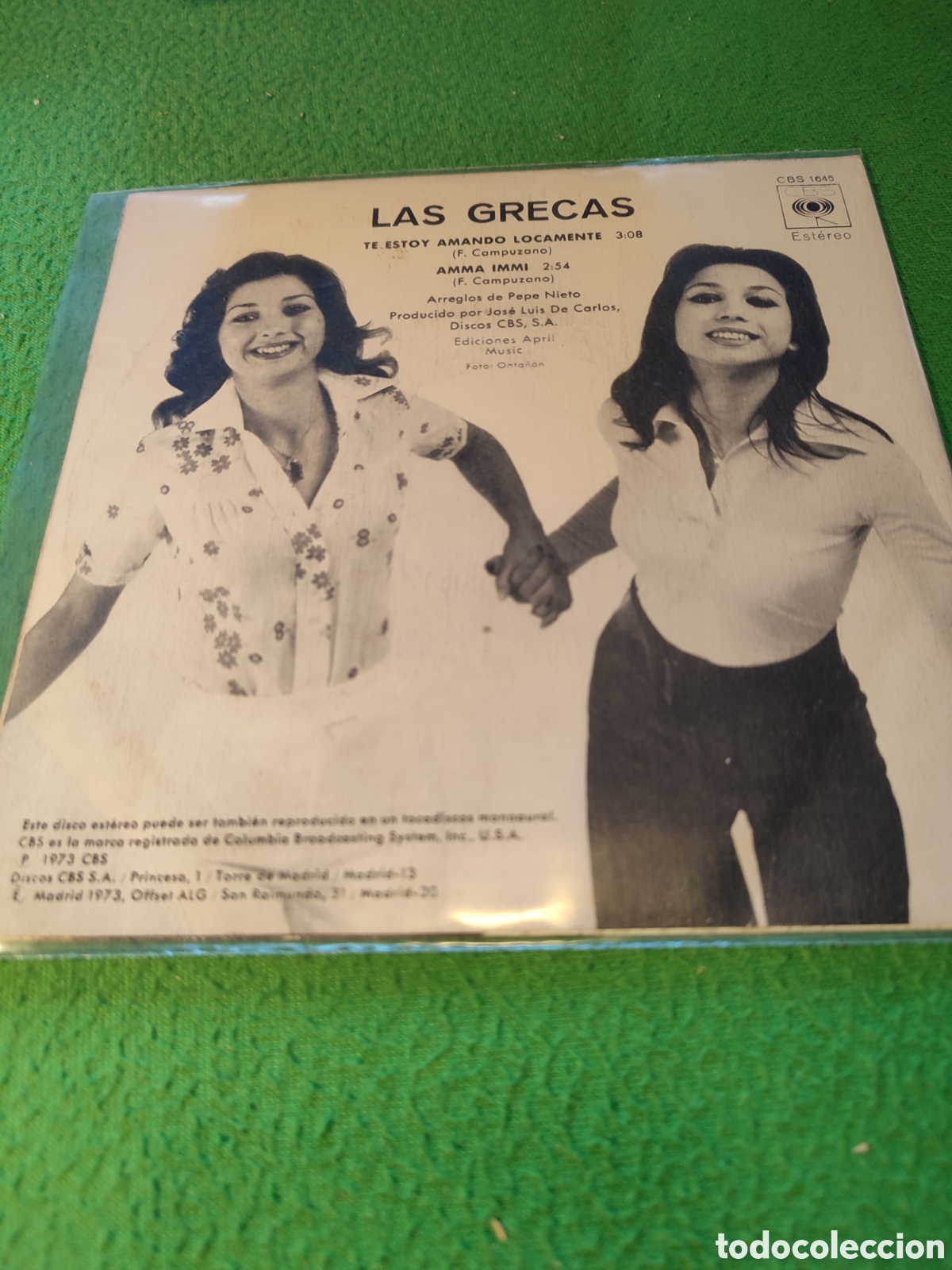 Discos de vinilo: Las Grecas - Te estoy amando locamente - Foto 2
