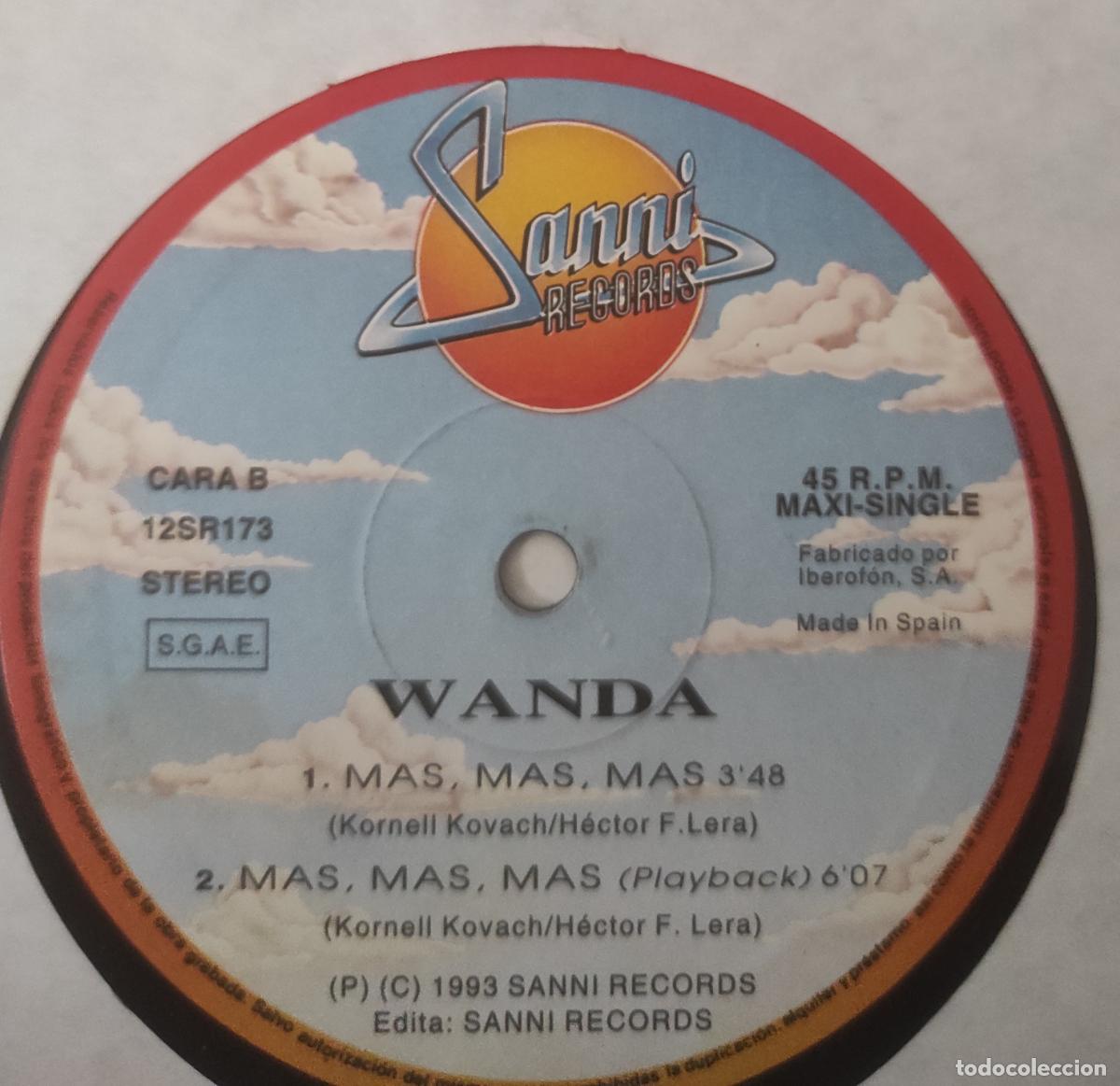 Discos de vinilo: WANDA- MAS,MAS,MAS-MAXI ESPA&Ntilde;A-GENERIC COVER