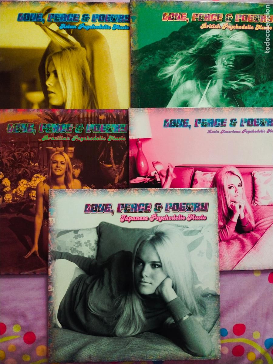 Discos de vinilo: LOVE, PEACE & POETRY- PSYCHEDELIC MUSIC- ALEMANIA 5 LP&acute;S-COMO NUEVO.