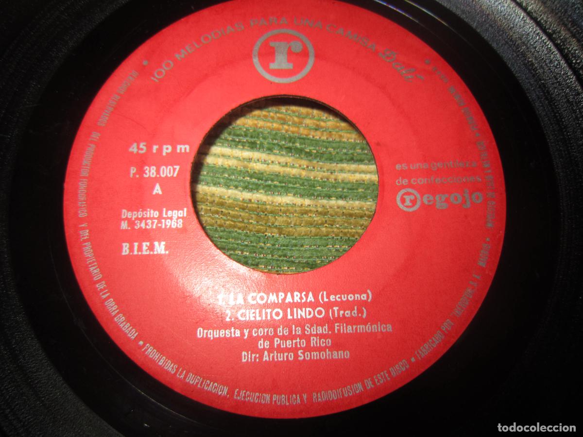 Disques de vinyle: ORQUESTA DE LA SDAD. FILARMONICA DE PUERTO RICO EP - ORIGINAL - REGOJO RECORDS 1968 - (SOLO DISCO)