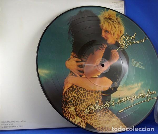 Discos de vinilo: PICTURE DISC. ROD SEWART. BLONDES HAVE MORE FUN. USA 1978