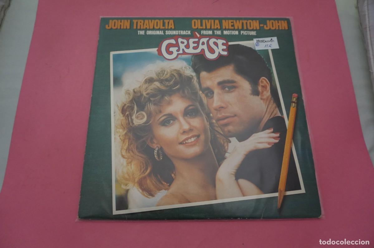 Discos de vinilo: LP - GREASE - JOHN TRAVOLTA - OLIVIA NEWTON - DISCOS EN ESTADO EXCELENTE