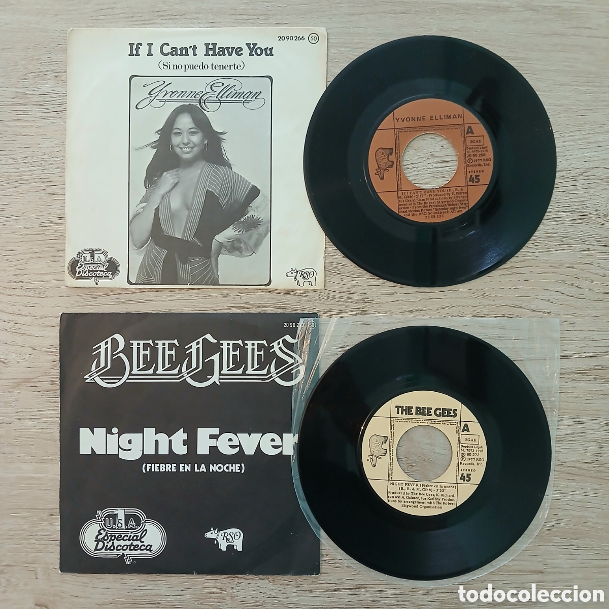 Discos de vinilo: Singles en vinilo de la BSO SATURDAY NIGHT FEVER - Foto 1