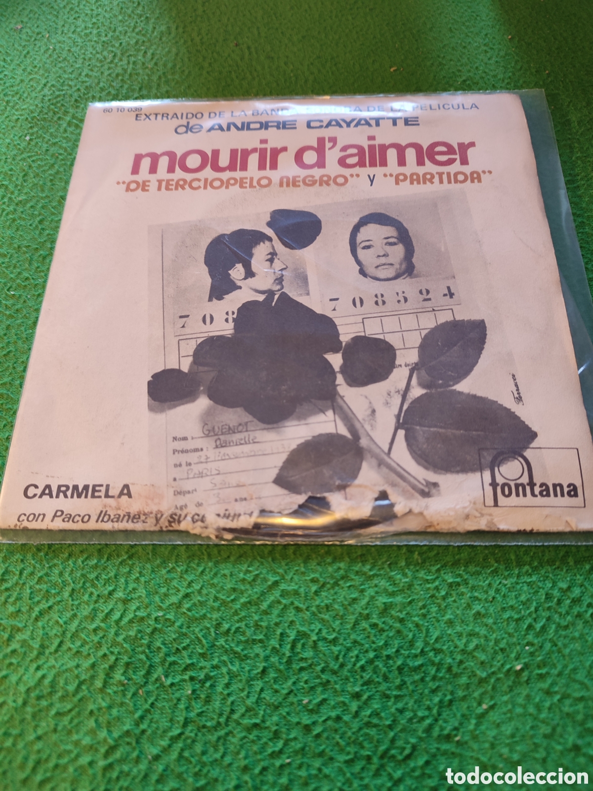 Discos de vinilo: Carmela - De terciopelo negro
