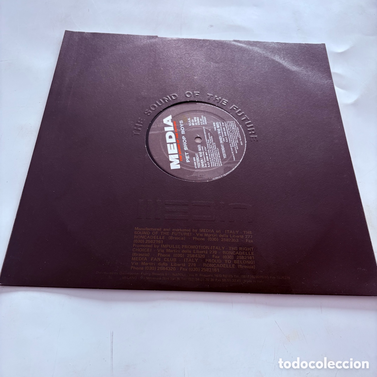 Discos de vinilo: maxi 12'' Pet Shop Boys &ndash; Yesterday (When I Was Mad) edicion italiana de 1994