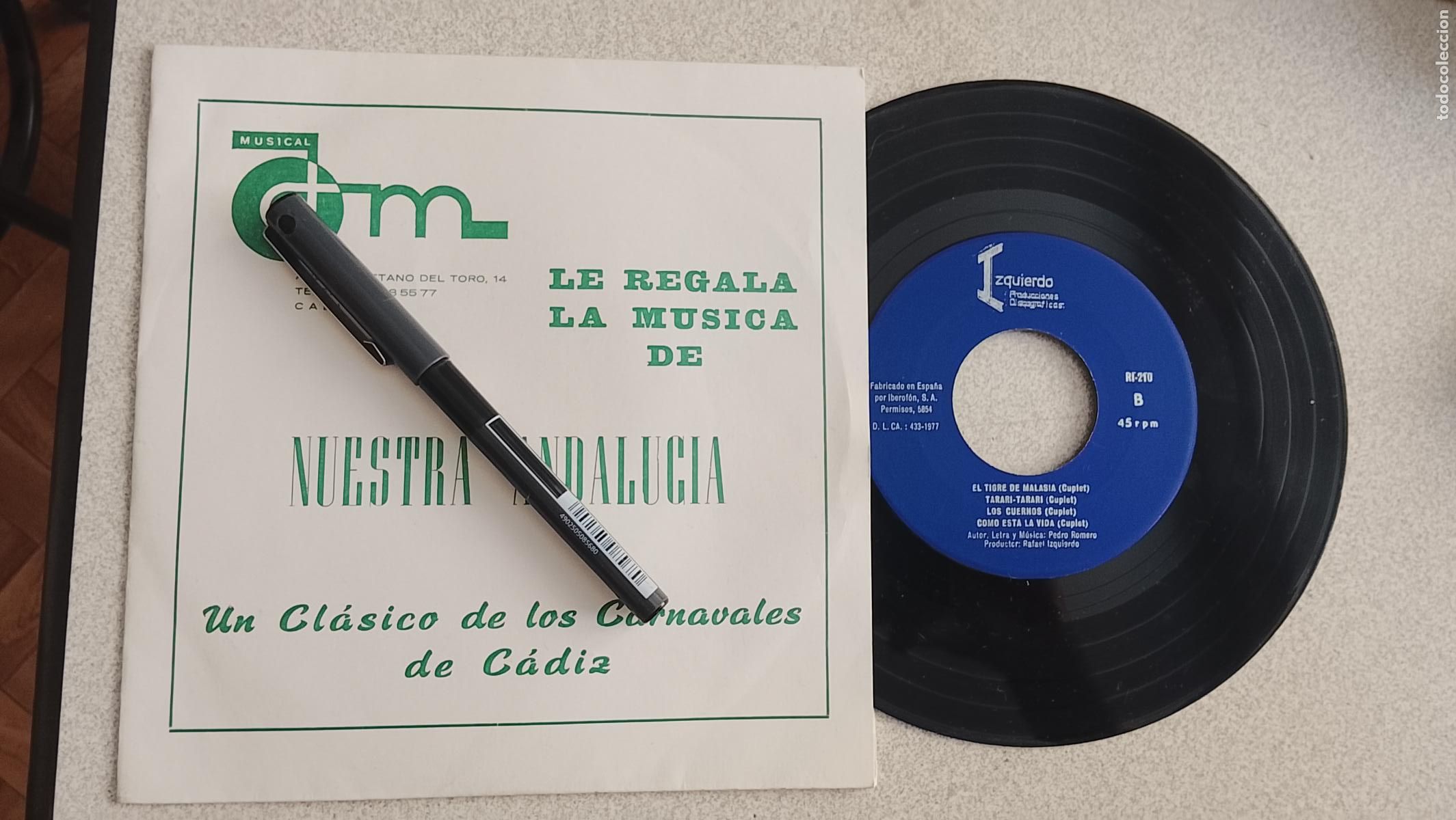 Discos de vinilo: un clasico de los carnavales cadiz disco peque&ntilde;o nuestra andalucia comparsa gadigana pedro romero