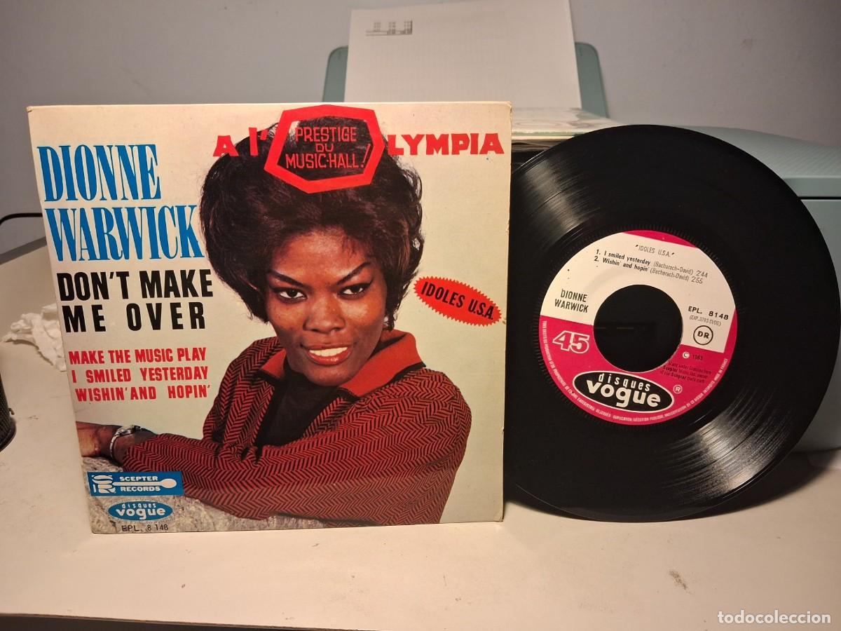 Discos de vinilo: EP DIONNE WARWICK : DON&acute;T MAKE ME OVER + 3 - Foto 1