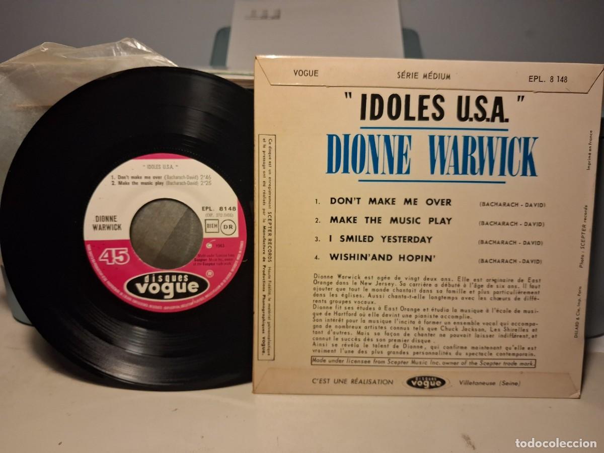 Discos de vinilo: EP DIONNE WARWICK : DON&acute;T MAKE ME OVER + 3 - Foto 2
