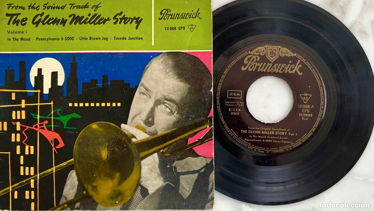 Discos de vinilo: THE GLENN MILLER STORY. VOL. 1. IN THE MOON + 3 TEMAS. BANDA SONORA. EP ORIGINAL ESPA&Ntilde;A 1959