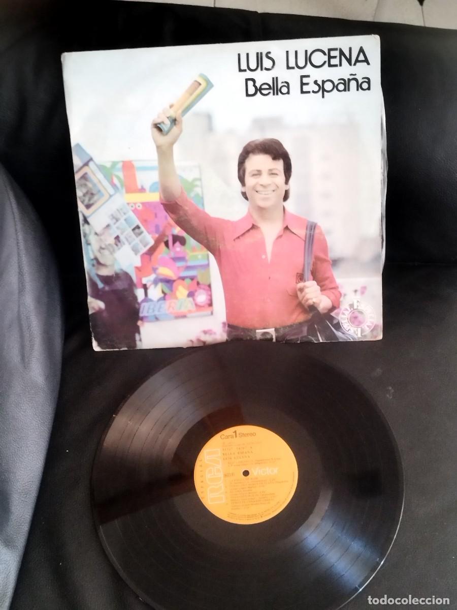 Discos de vinilo: Luis Lucena &ndash; Bella Espa&ntilde;a. Vinilo lp. Carpeta da&ntilde;ada ver fotos.