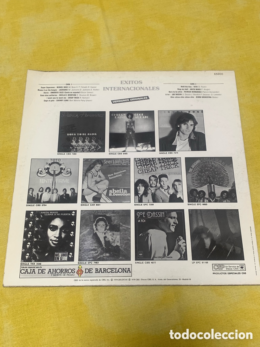 Discos de vinilo: Disco de vinilo &Eacute;xitos Internacionales CBS 1979 - Foto 2