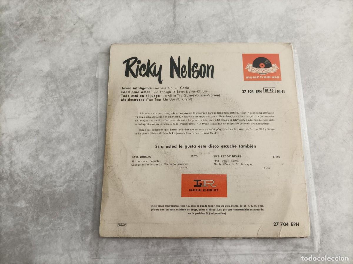 Discos de vinilo: Ricky Nelson ep original - Foto 2