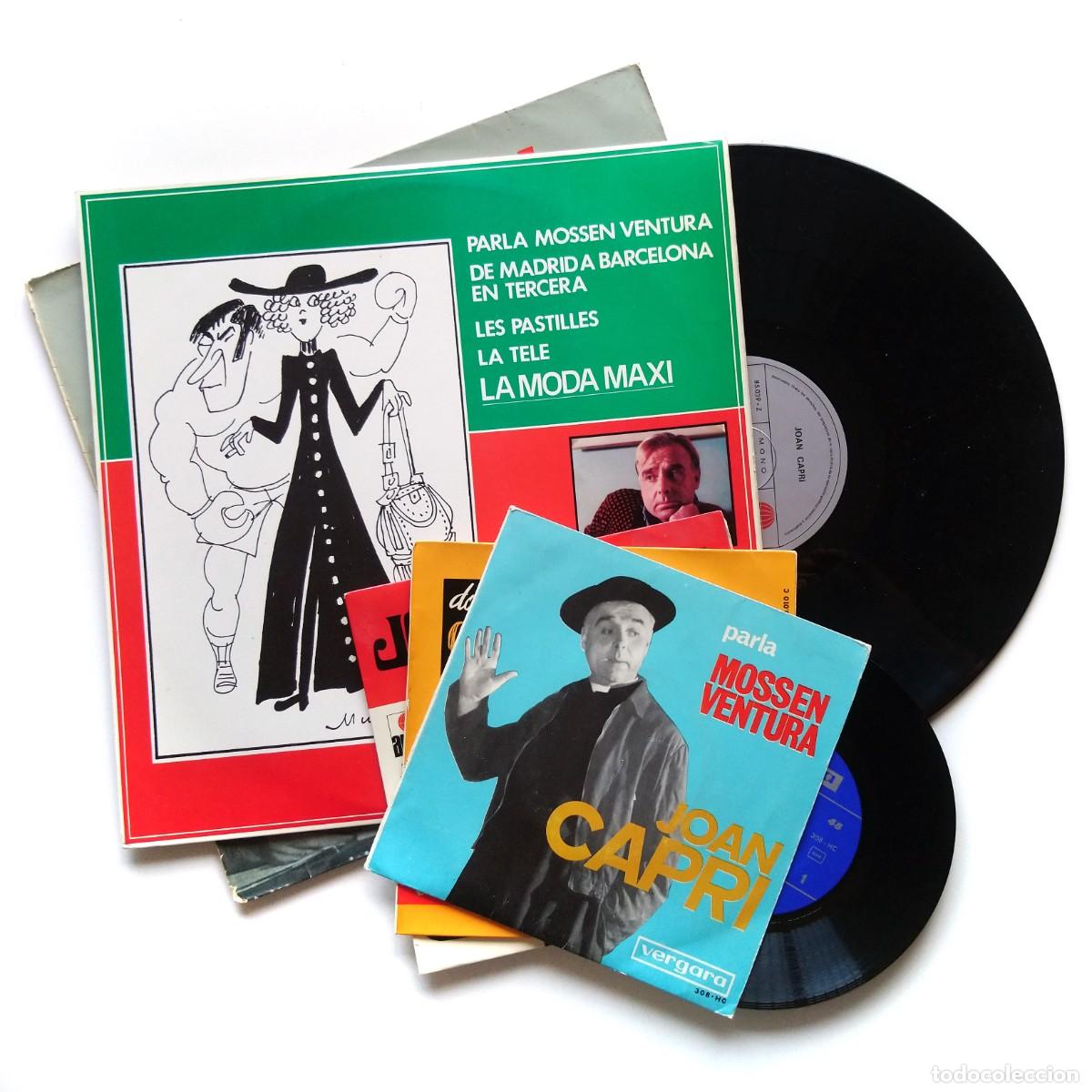 Discos de vinilo: CAPRi Lote 5 Discos Futbolitis La Moda Maxi La Tele Parla Mossen Ventura Dos Monolegs De Castanys
