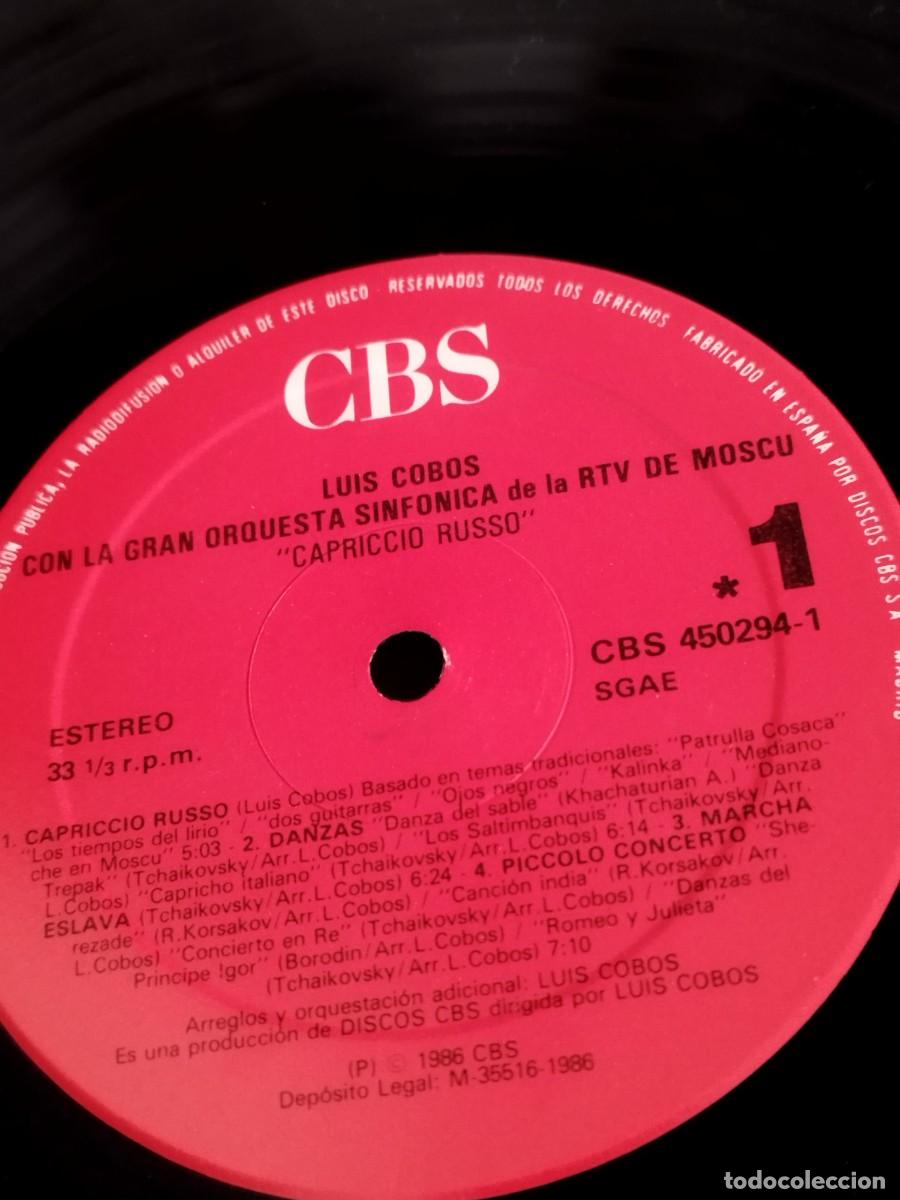 Discos de vinilo: Luis Cobos, Capriccio Russo . Vinilo lp. - Foto 2