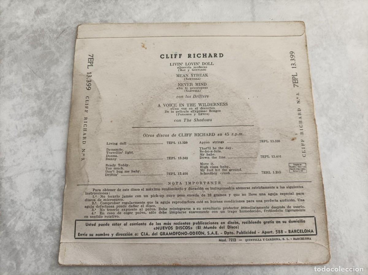 Discos de vinilo: Cliff Richard Expreso Bongo ep - Foto 2