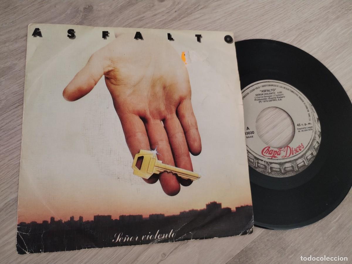 Discos de vinilo: ASFALTO - SE&Ntilde;OR VIOLENTO ..SINGLE DE 1979 - ZAFIRO-CHAPA DE DISCOS .. BUEN ESTADO