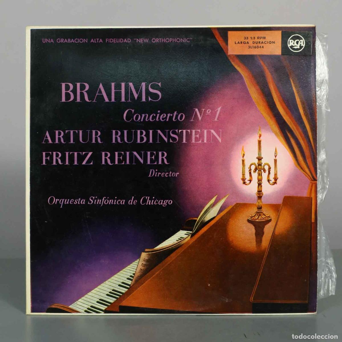 Discos de vinilo: LP. Brahms - Concierto N&ordm; 1 - Artur Rubinstein, Fritz Reiner, Orquesta Sinf&oacute;nica de Chicago