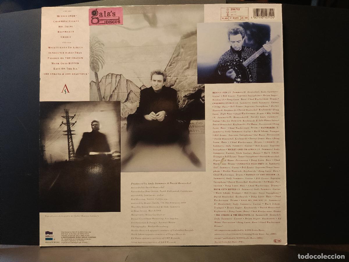 Discos de vinilo: ANDY SUMMERS CHARMING SNAKES LP GERMANY 1990 PDELUXE - Foto 2