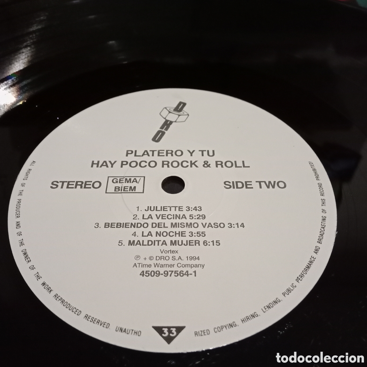 Discos de vinilo: PLATERO Y TU - HAY POCO ROCK & ROLL - LP - Foto 7