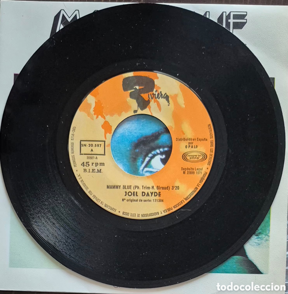 Discos de vinilo: SINGLE - JOEL DAYDE - MAMMY BLUE - 1971 ESPA&Ntilde;A - Foto 3