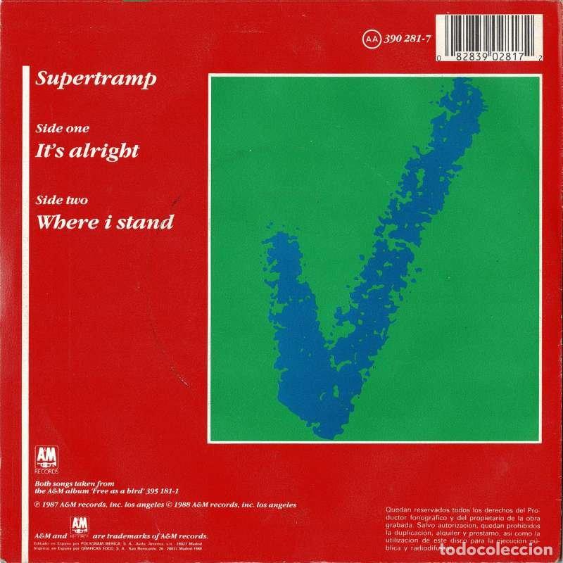 Discos de vinilo: Supertramp - Its Alright. Single - Foto 2