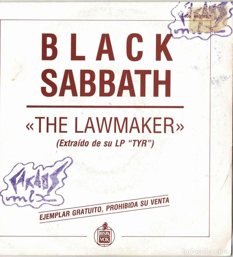 Discos de vinilo: Black Sabbath - The Lawmaker. Single Promo - Foto 1