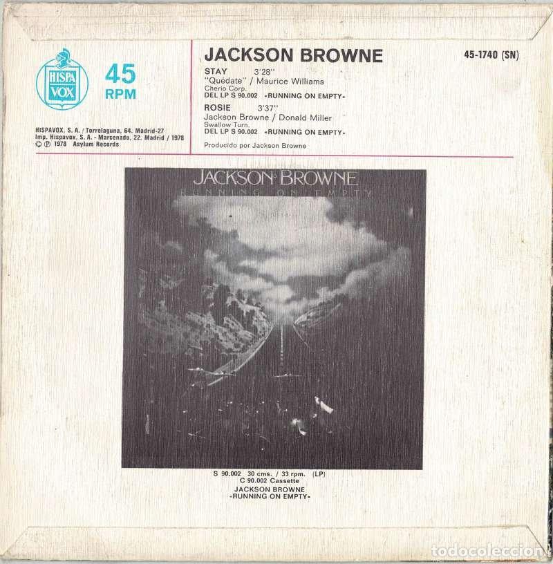 Discos de vinilo: Jackson Browne - Stay b/w Rosie. Single - Foto 2