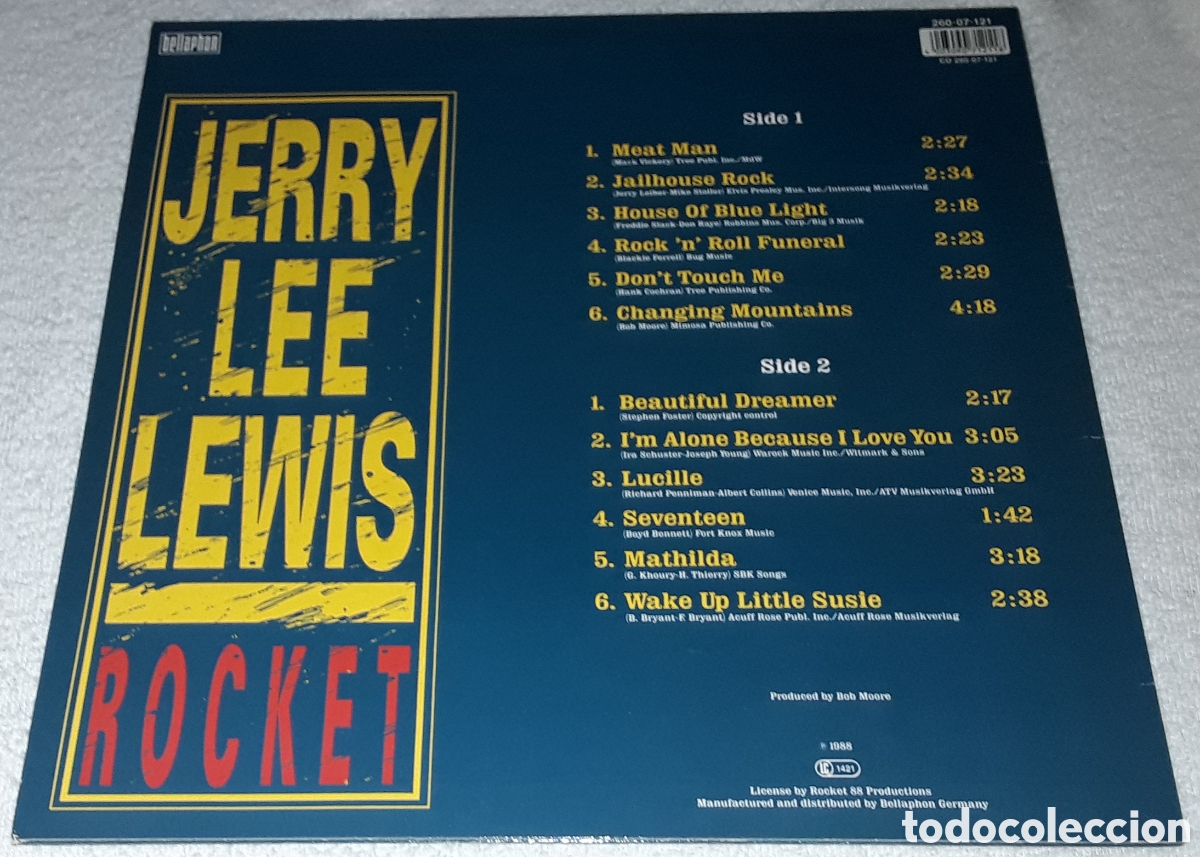 Discos de vinilo: LP - JERRY LEE LEWIS - ROCKET - MADE IN GERMANY - Foto 2