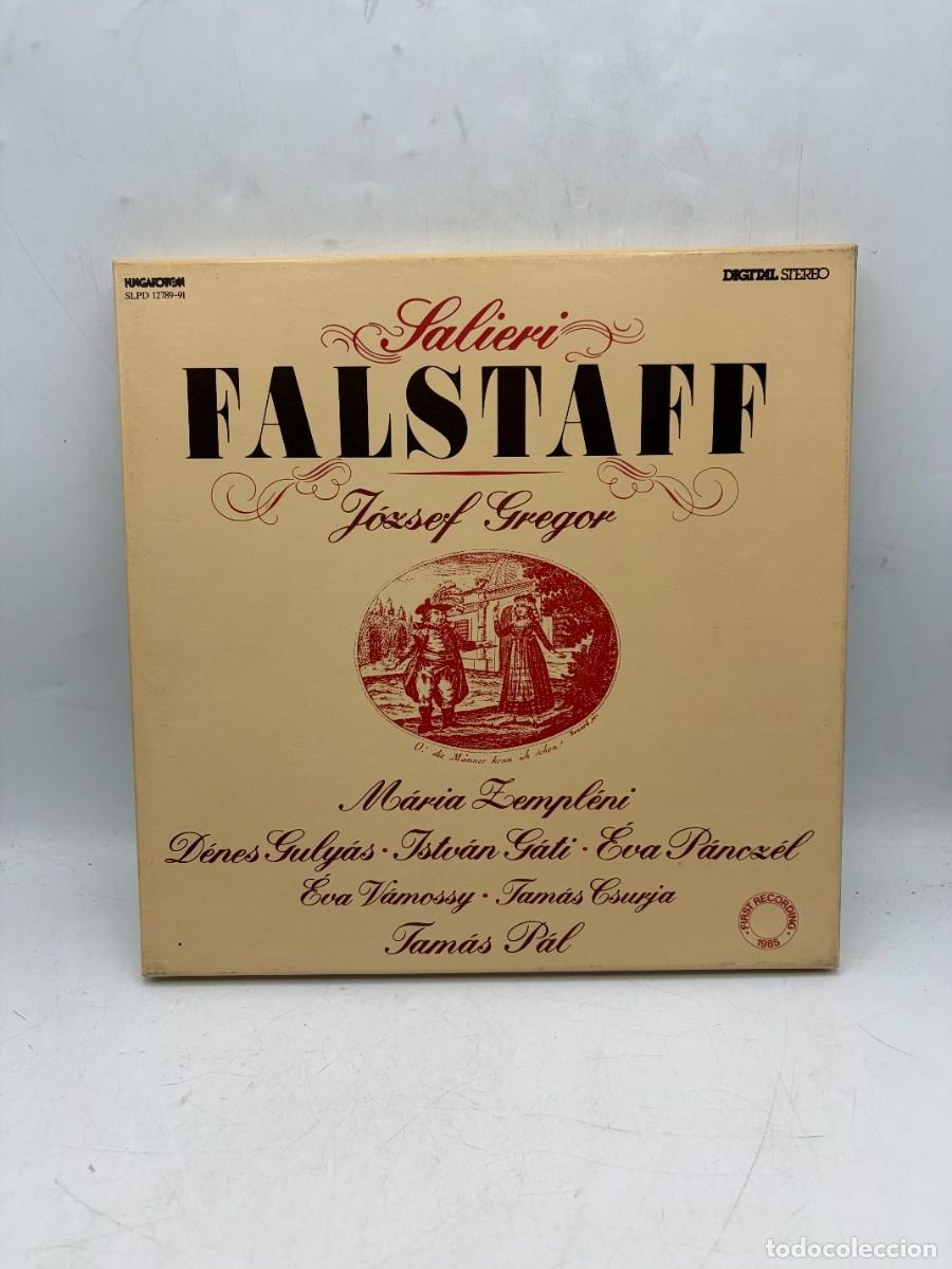 Discos de vinilo: LP - SALIERI - FALSTAFF - J&Oacute;ZSEF GREGOR / M&Aacute;RIA ZEMPL&Eacute;NI / D&Eacute;NES GULY&Aacute;S / TAM&Aacute;S P&Aacute;L - HUNGAROTON