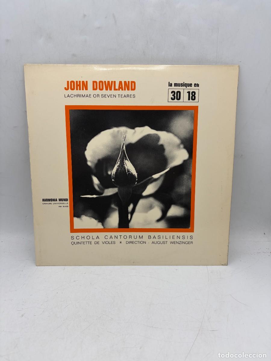 Discos de vinilo: LP - JOHN DOWLAND - LACHRIMAE OR SEVEN TEARES - SCHOLA CANTORUM BASILIENSIS - HARMONIA MUNDI