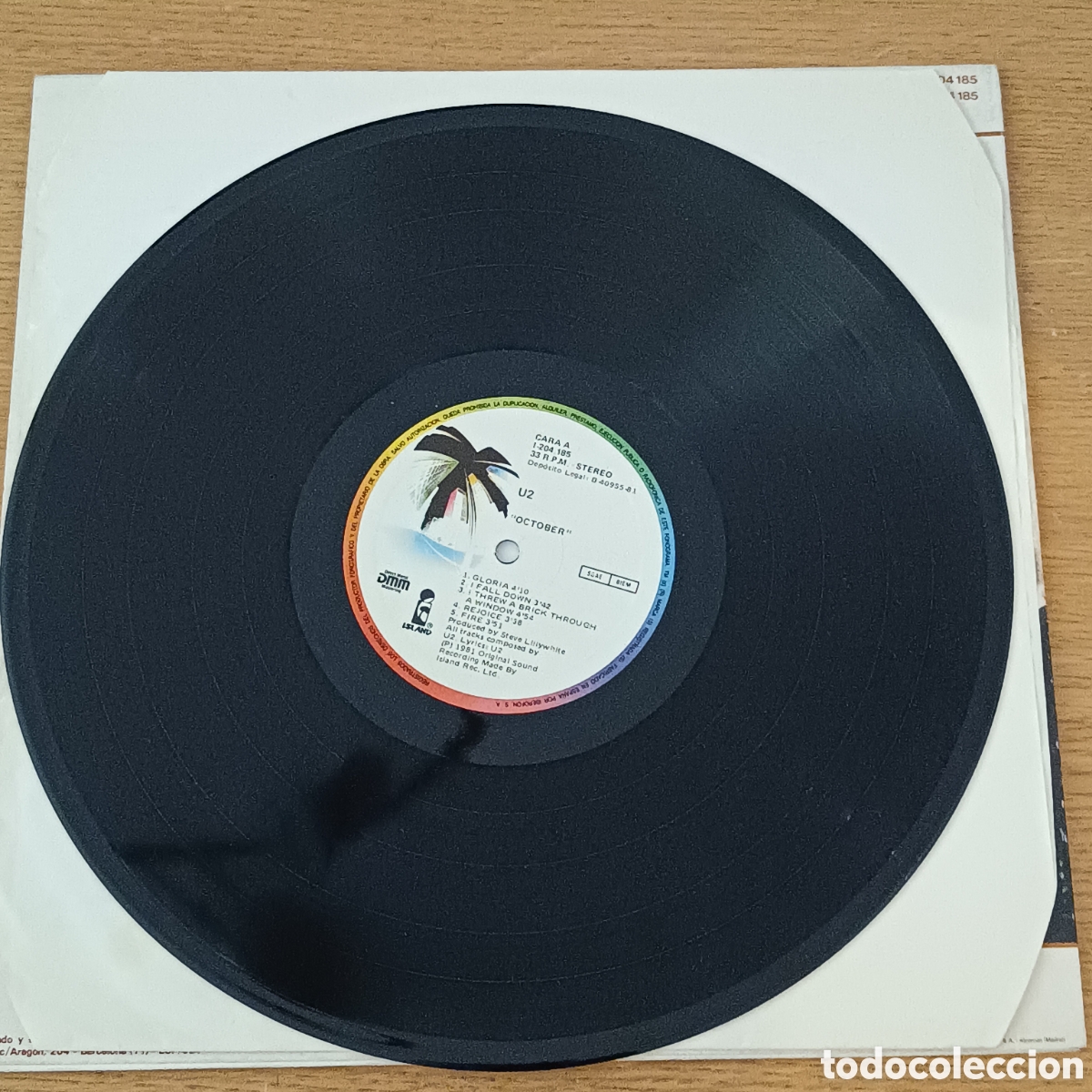 Discos de vinilo: U2 LP October (Spain) - Foto 3