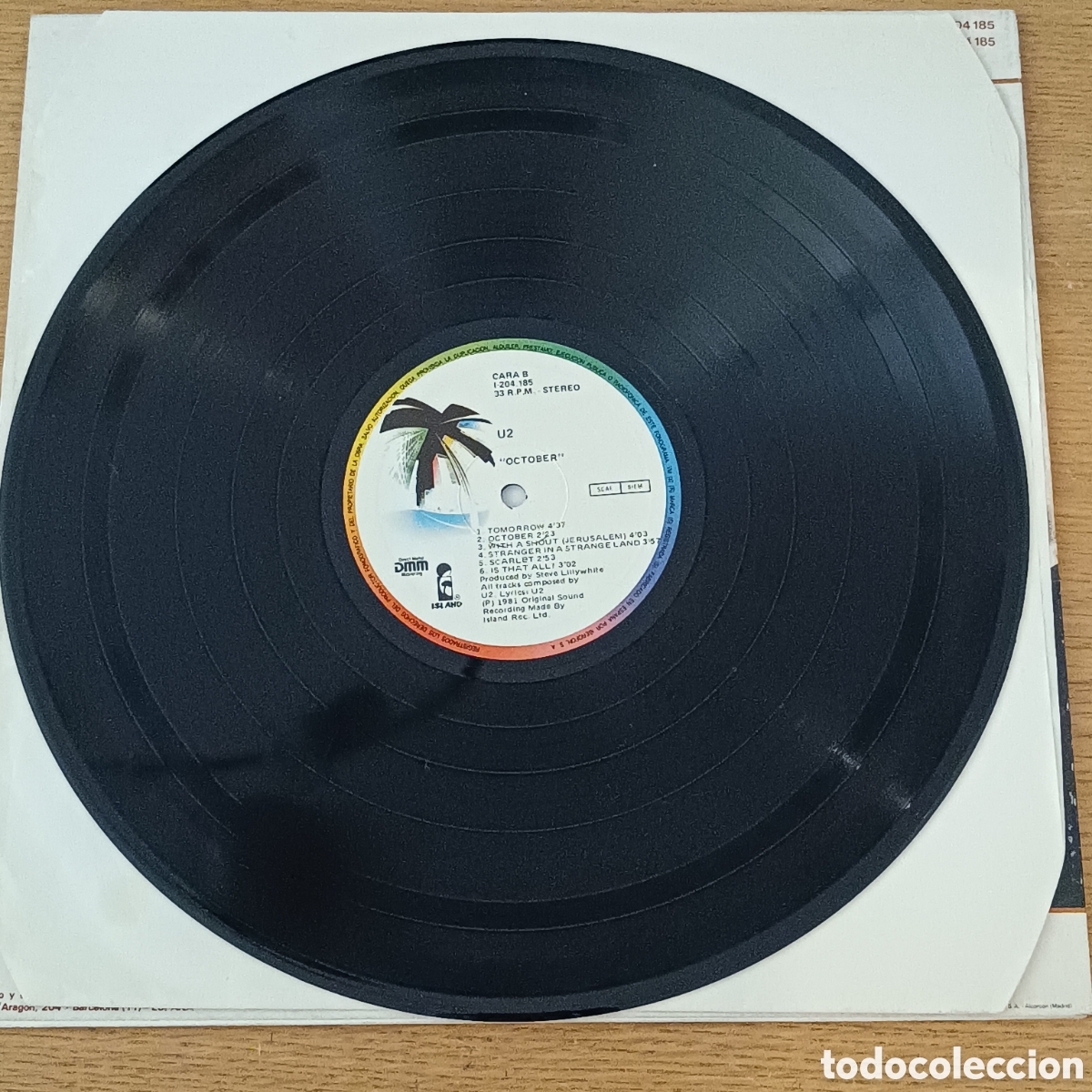Discos de vinilo: U2 LP October (Spain) - Foto 5