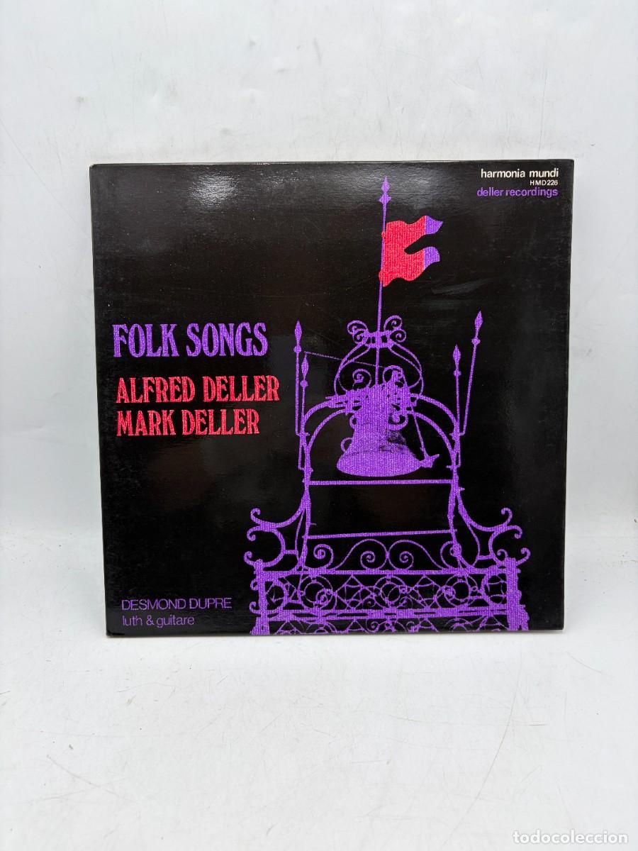 Discos de vinilo: LP - FOLK SONGS - ALFRED DELLER / MARK DELLER / DESMOND DUPR&Eacute; - HARMONIA MUNDI