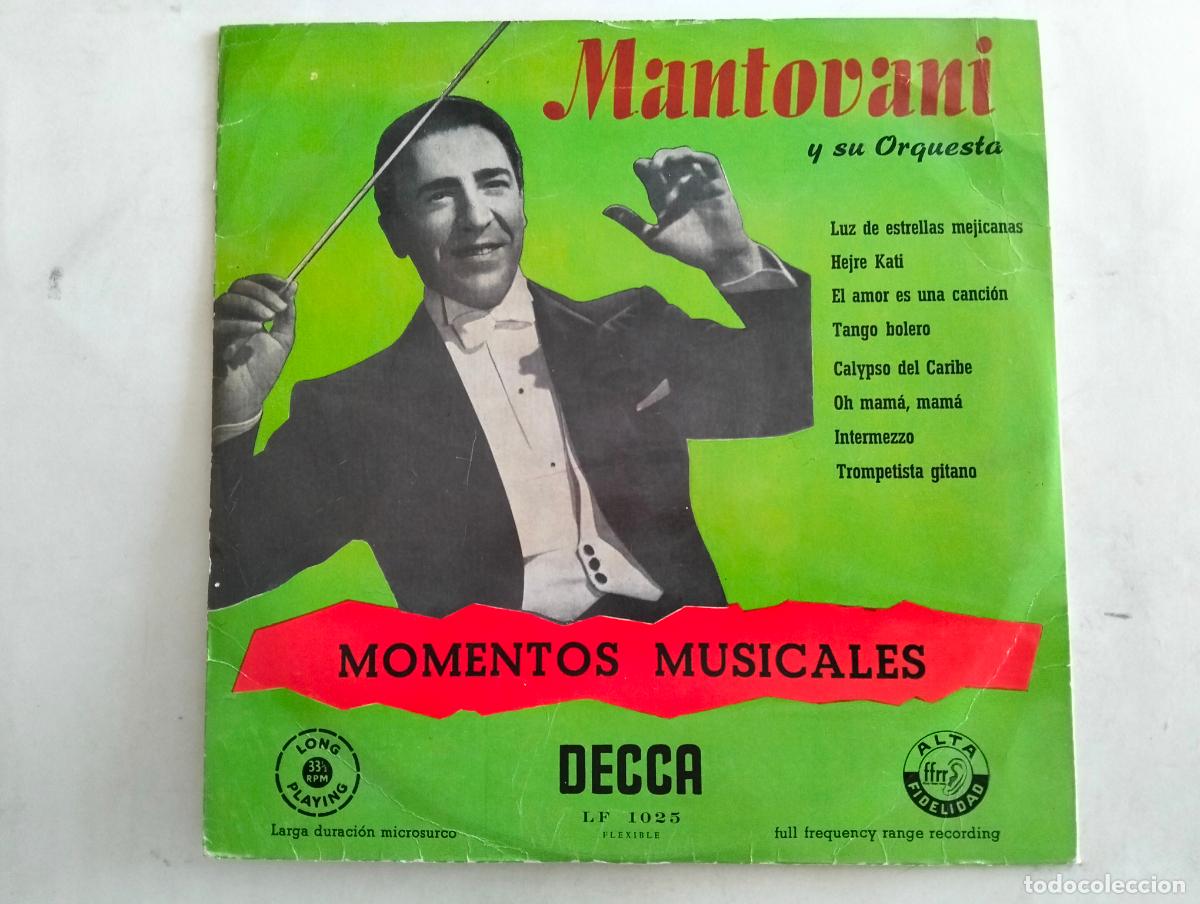 Discos de vinilo: MANTOVANI Y SU ORQUESTA, DISCO LP MOMENTOS MUSICALES, EDITADO DECCA