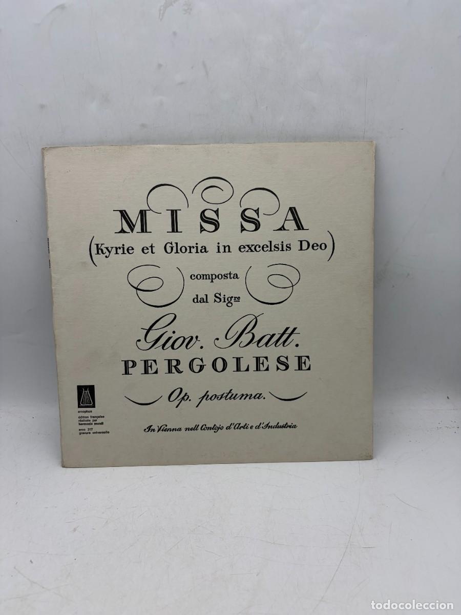 Discos de vinilo: LP - PERGOLESE - MISSA KYRIE ET GLORIA IN EXCELSIS DEO - ARGO / HARMONIA MUNDI