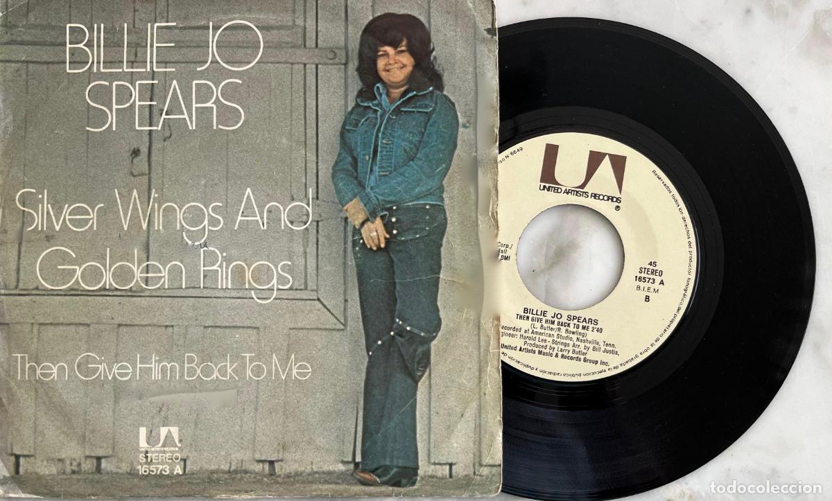 Discos de vinilo: BILLIE JO SPEARS. SILVER WINGS AND GOLDEN RINGS. SINGLE ORIGINAL ESPA&Ntilde;A 1975