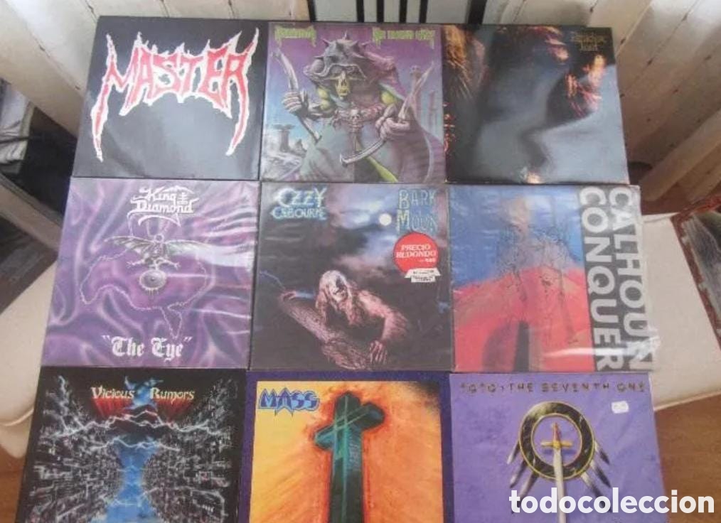 Discos de vinilo: Lote de 60 vinilos de Rock y Heavy metal