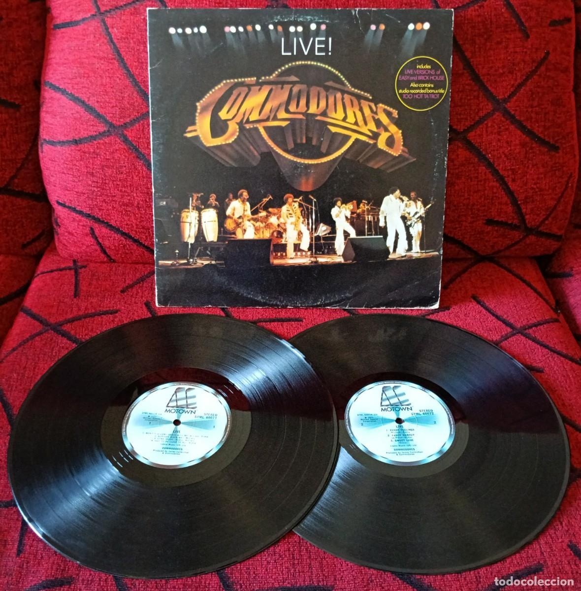 Discos de vinilo: COMMODORES ** Live! ** DOBLE VINILO LP 1977 UK LIONEL RICHIE