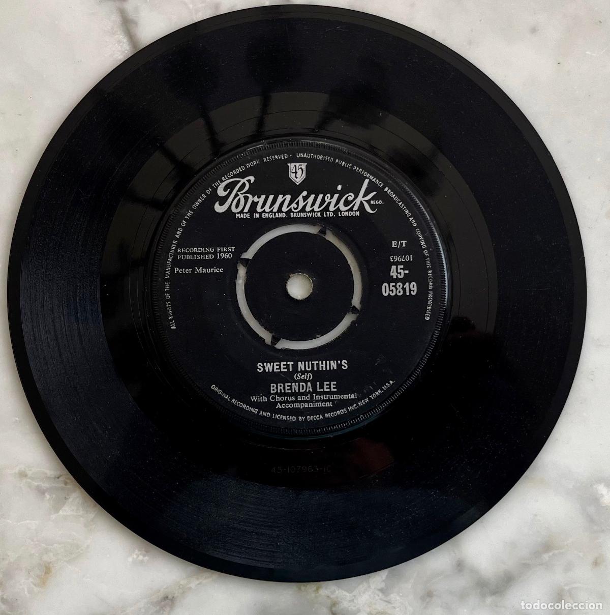 Discos de vinilo: BRENDA LEE. SWEET NUTHIN&acute;S / WEEP NO MORE MY BABY. SINGLE ORIGINAL UK 1960
