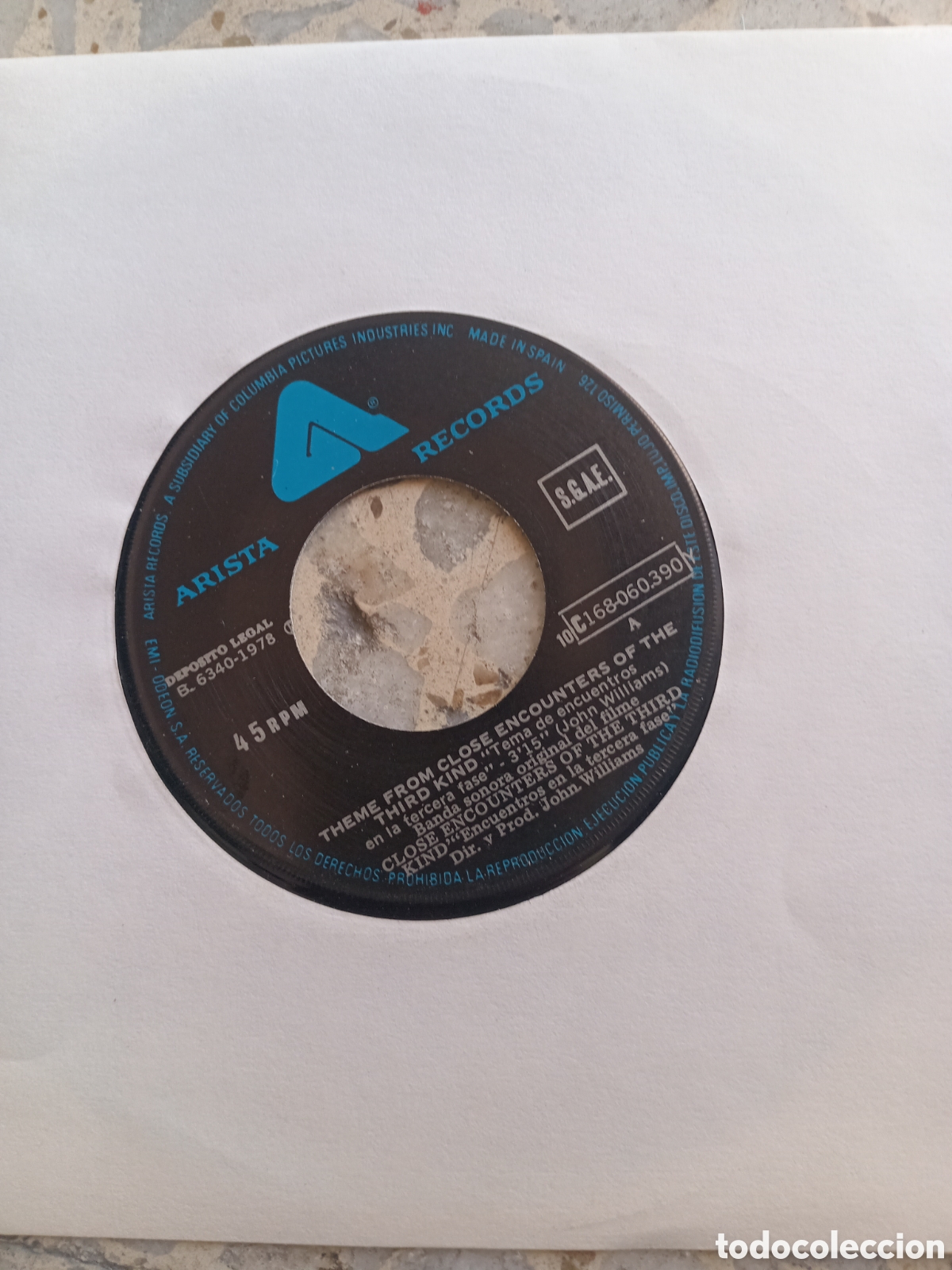 Discos de vinilo: SGL CLOSE ENCOUNTERS OF THE THIRD NOCTURNAL PURSUIT JOHN WILLIAMS 1978 PROMO