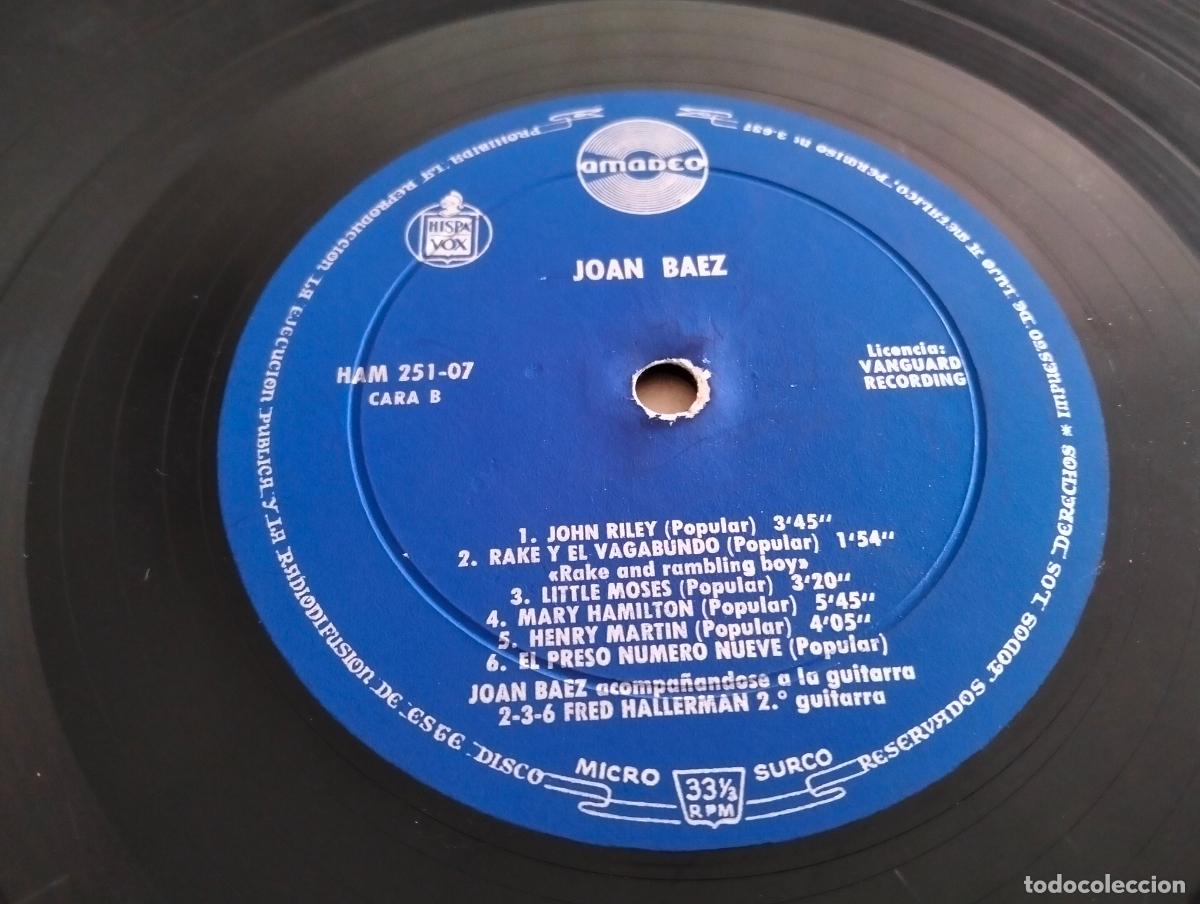 Discos de vinilo: JOAN BAEZ, DISCO LP, EDITADO HISPAVOX, A&Ntilde;O 1967 - Foto 5